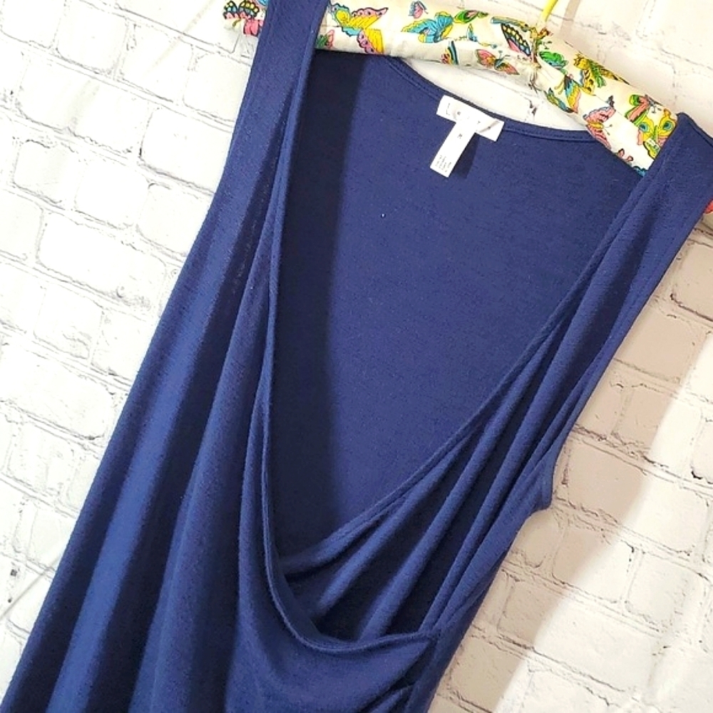 Leith Plunge V-neck Sleeveless Royal Blue Stretchy Bodycon Maxi Dress Size Med - Picture 14 of 16